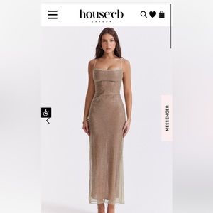 House of cb Alondra dress- CAFE AU LAIT BEADED MAXI DRESS - LIMITED EDITION